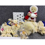 Large quantity of limited edition Andrex Puppy soft toys, including pencil case, beanies etc also