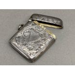 Hallmarked Birmingham 1904 silver Vesta case, 25.8g