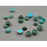 20 x Turquoise round cabochons 3mm gemstones