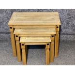 Corona pine nest of 3 tables