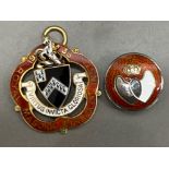2x fully hallmarked silver & enamelled items includes the 1938 Royal Masonic Benevolent instn