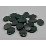 10 x Bloodstone 16mm x 12mm oval gemstones