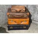 4 vintage travel cases