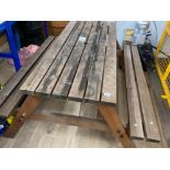 Large outdoor classic pub style picnic table, L150xW128xH72cm