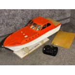 Model battery cabin cruiser with 27MHZ radio control - 94x31cm