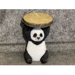 Resin panda based occasional table, H49.5cm