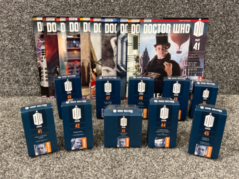 BBC Doctor Who 41 - 50 collectable figures and booklets (10)