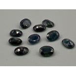 9.23ct Natural blue sapphire faceted gemstones