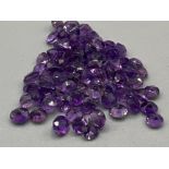 10.97ct Amethyst round 3.5mm gemstones