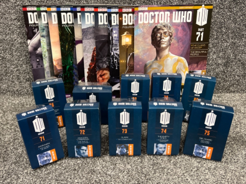 BBC Doctor Who 71 - 80 collectable figures and booklets (10)