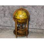 Vintage Italian replica of a 16th century revolving globe drinks trolley, with star constellation