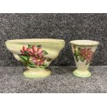 Maling x2 “Damlia” patterned vases