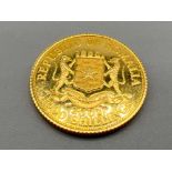 Solid 9ct gold 2002 Republic of Somalia 1000 shillings coin (6g)