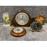 3 mantle clocks and barometer