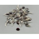 Mixed oval Garnet faceted cut gemstones