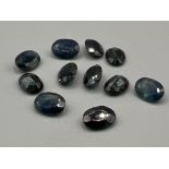 9.63ct Natural blue sapphire oval faceted gemstones