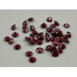 Garnet 9.15ct round 3.5mm cut gemstones