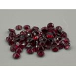 10ct Garnet round 3mm cut gemstones