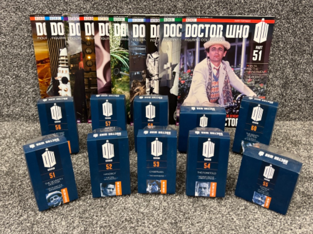 BBC Doctor Who 51 - 60 collectable figures and booklets (10)