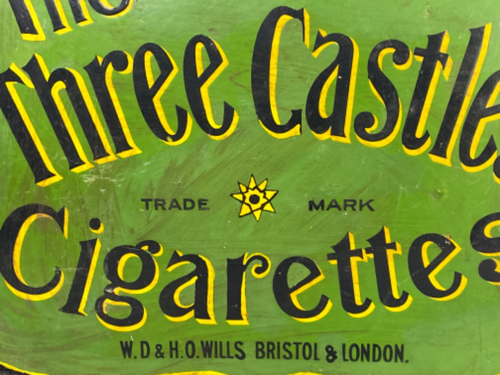 Vintage metal hanging advertising sign ‘The Three Castles Cigarettes’ 57x40cm - Bild 3 aus 3