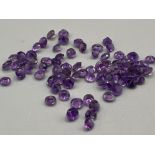 9.42ct Amethyst round 3.5mm gemstones