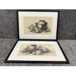 M.G. Swales 1923 original sketches “vases and flowers”