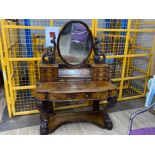 Antique walnut dressing table, W115xD53xH160cm