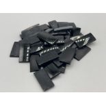 36 x black Onyx rectangular 20mm x 10mm cut gemstones