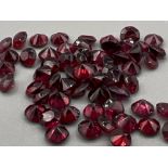 11.42ct Garnet round 4mm cut gemstones