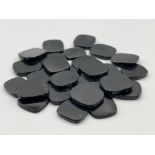 26 x black Onyx 14mm x 12mm cut gemstones