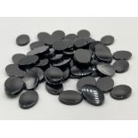 50g Black onyx oval 16mm x 12mm gemstones