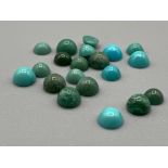 20 x Turquoise round cabochons 3.5mm gemstones