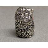 925 Silver pin cushion in the form of an owl, 8.2g