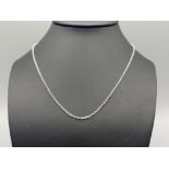 Brand new ex display silver Belcher chain 18”