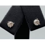 18ct White Gold Diamond Stud Earrings 0.32 ct total weighing 1.50 grams