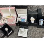 Total of 6 assorted ladies wristwatches - all as new with original gift boxes