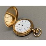 (Tested) 9ct yellow gold cased Waltham pocket watch
