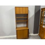 Teak G-Plan wall unit fitted with top & bottom cupboards plus 2x mid section shelves, 75x46cm,