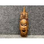 Well carved tribal display mask