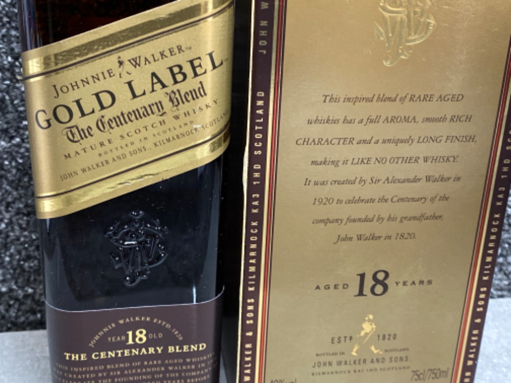 75cl bottle of Johnnie Walker gold label mature scotch whisky - the centenary blend, aged 18 - Image 2 of 2