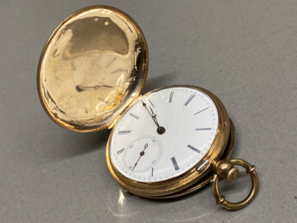 9ct (tested) gold cased pocket watch