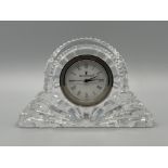 Waterford leaf crystal mantle clock
