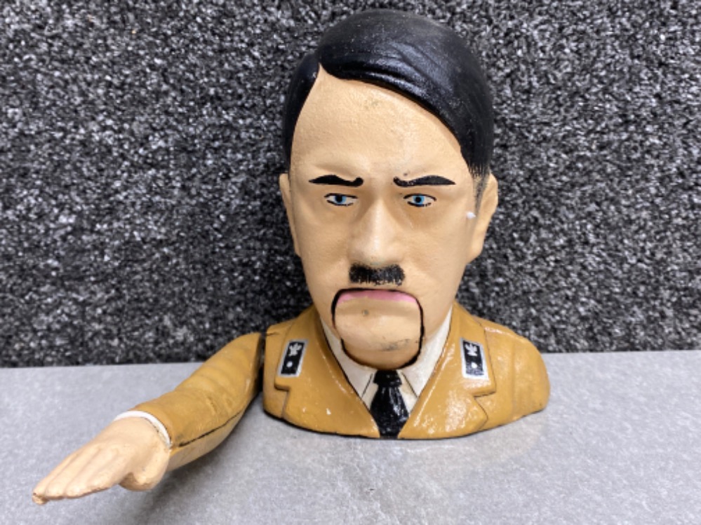 Cast metal Adolf Hitler bust nut cracker