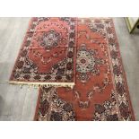 2 Lansdown Wilton Persian rugs (180cm x 90cm - 140cms x 70cm)