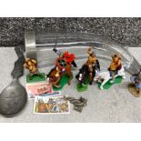 Viking themed lot - comprising of 5 figures (1x metal by delPrado), pewter archer themed spoon &