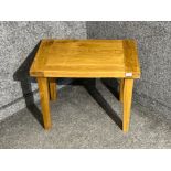 Solid Oak side table (68cm x 44cm x 54cms)