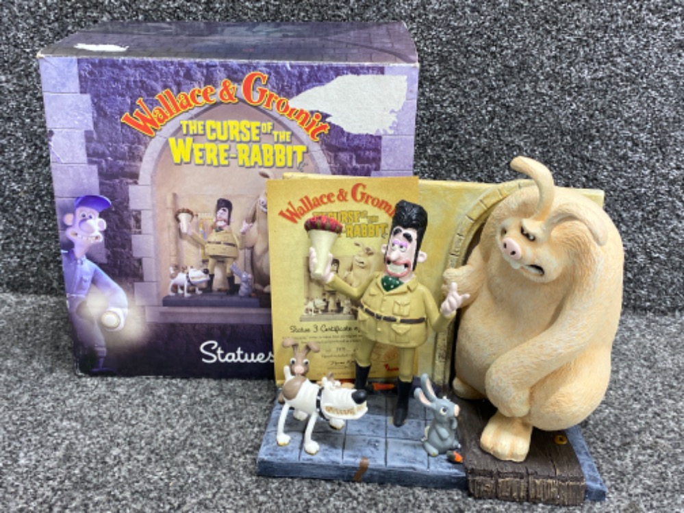 Large limited edition Wallace & Gromit “the curse of the were-rabbit” group figured ornament, with