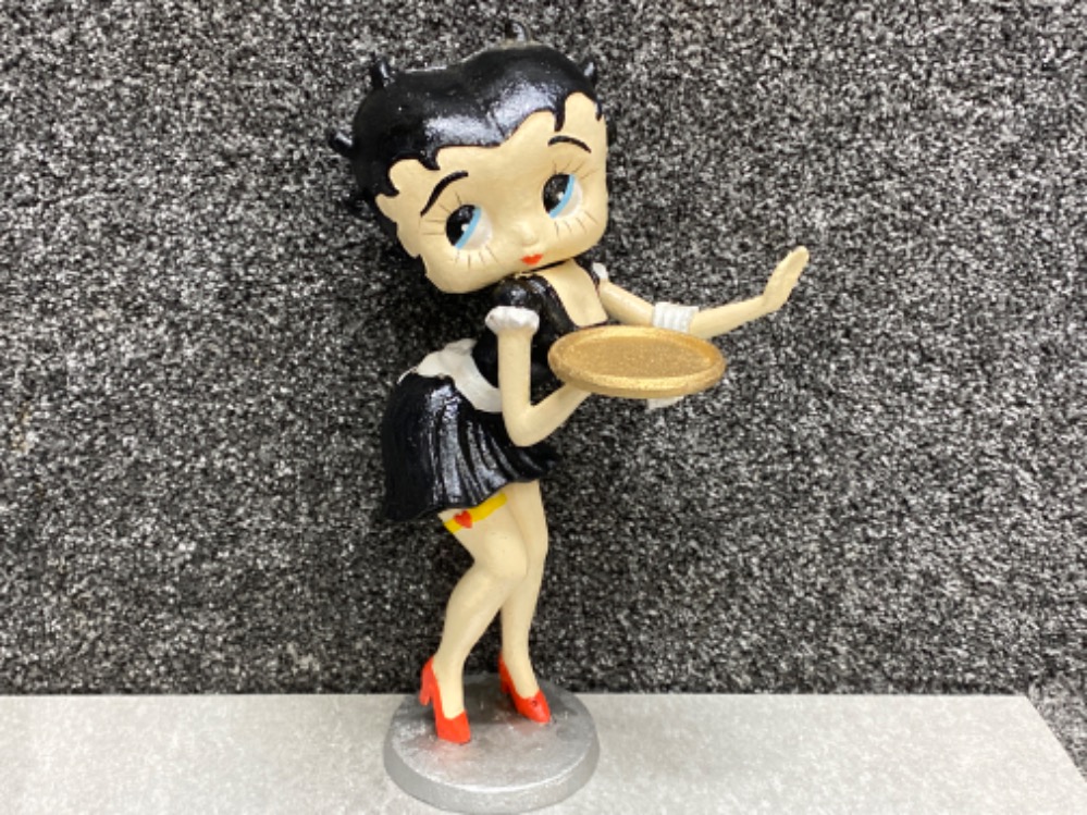 Cast metal Betty Boop (as waitress) figured ornament, height 31cm