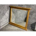 Large Oak mantle mirror (110cms x 97cms)