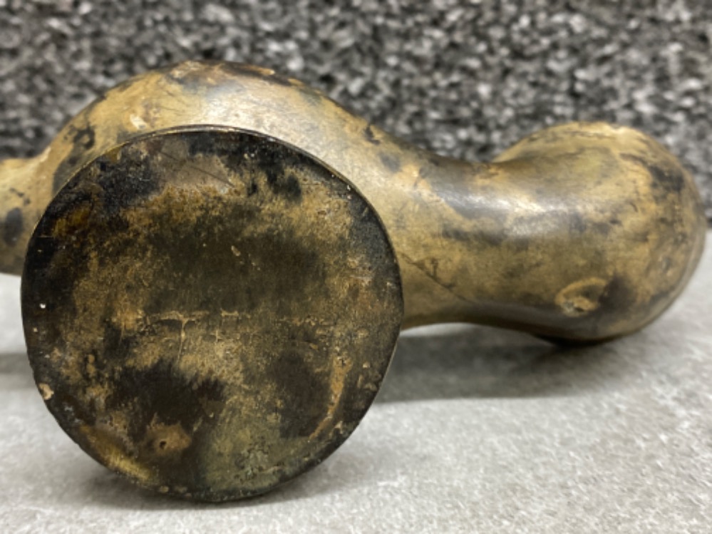 Roman Byzantine Style Bronze Oil Lamp - Likely Museum Reproduction - Image 3 of 3